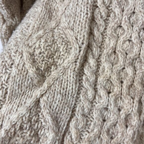 Ll Bean Vintage Sweater Women’s XL Wool Cable Knit Fisherman Chunky Pullover - Picture 5 of 8
